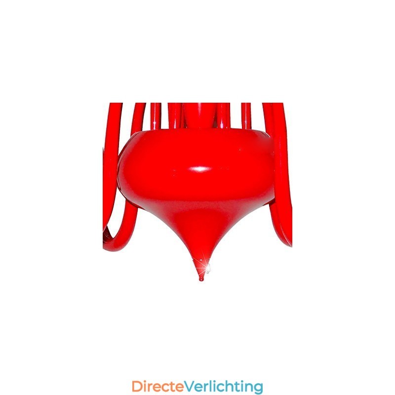 Moderne kroonluchterlamp 24 lampen G4 rood schilderij