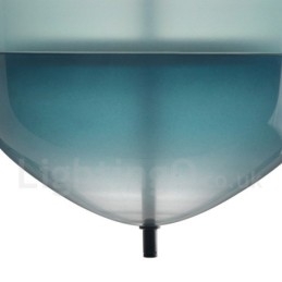 Moderne, eigentijdse hanglamp met glazen kap in kleurverloop