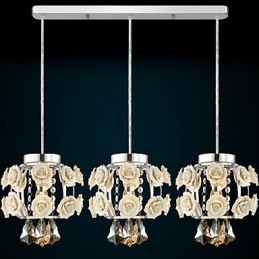 Bloemen en Kristallen Kroonluchter Hanglamp