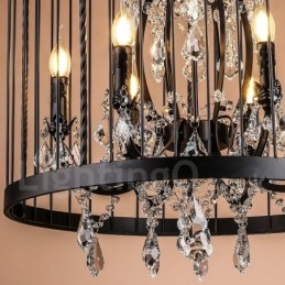 Retro Vintage Metalen 4-Lichts Vogelkooi Hanglamp
