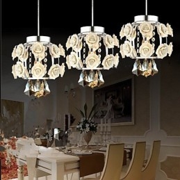 Bloemen en Kristallen Kroonluchter Hanglamp