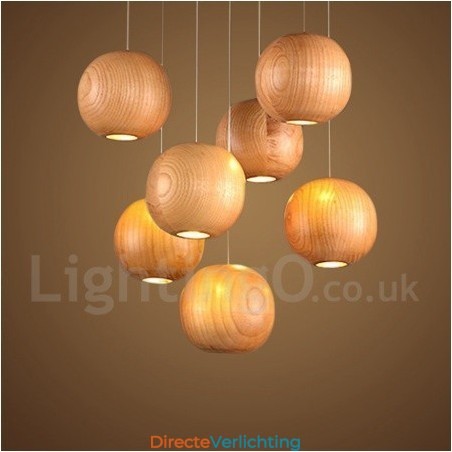Rustieke Lodge Houten Bol Hanglamp