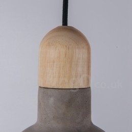 Retro Vintage Houten Beton Enkelvoudige Hanglamp