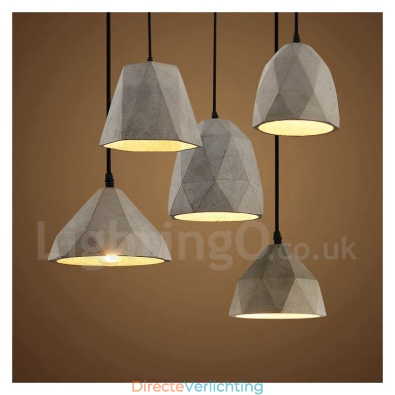 Vintage betonnen hanglamp met 1 licht