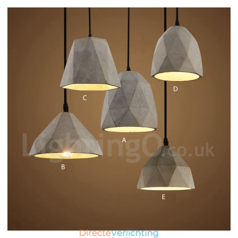 Vintage betonnen hanglamp met 1 licht