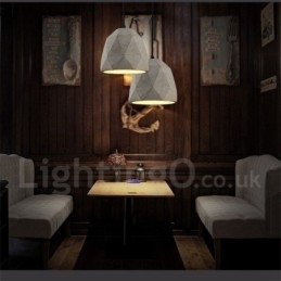Vintage betonnen hanglamp met 1 licht