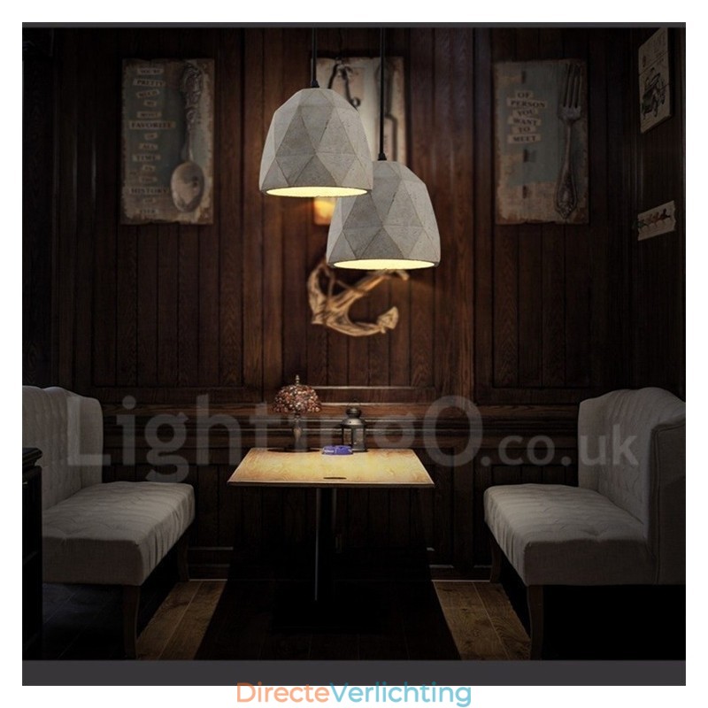 Vintage betonnen hanglamp met 1 licht