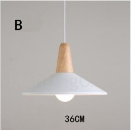 Moderne eigentijdse houten metalen multi-kleuren hanglamp