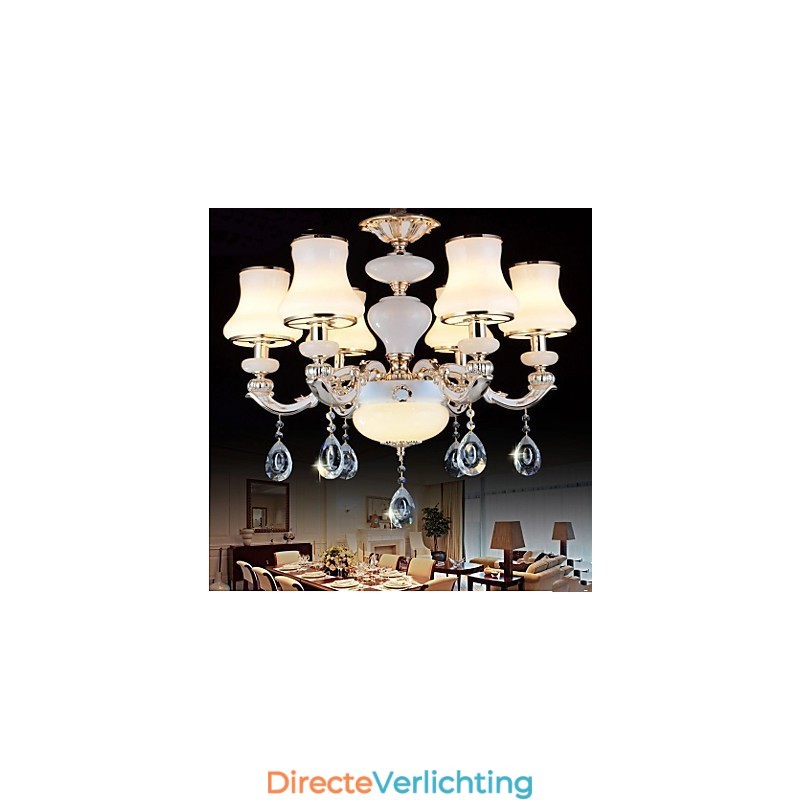 De luxe Natural Jade hanglamp van de Europese kristallen hanglamp