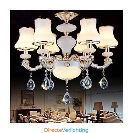 De luxe Natural Jade hanglamp van de Europese kristallen hanglamp De luxe Natural Jade hanglamp van de Europese kristallen hanglamp