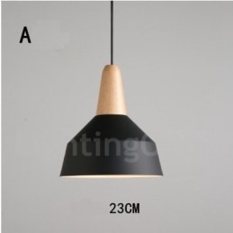 Moderne eigentijdse houten metalen multi-kleuren hanglamp