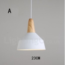 Moderne eigentijdse houten metalen multi-kleuren hanglamp