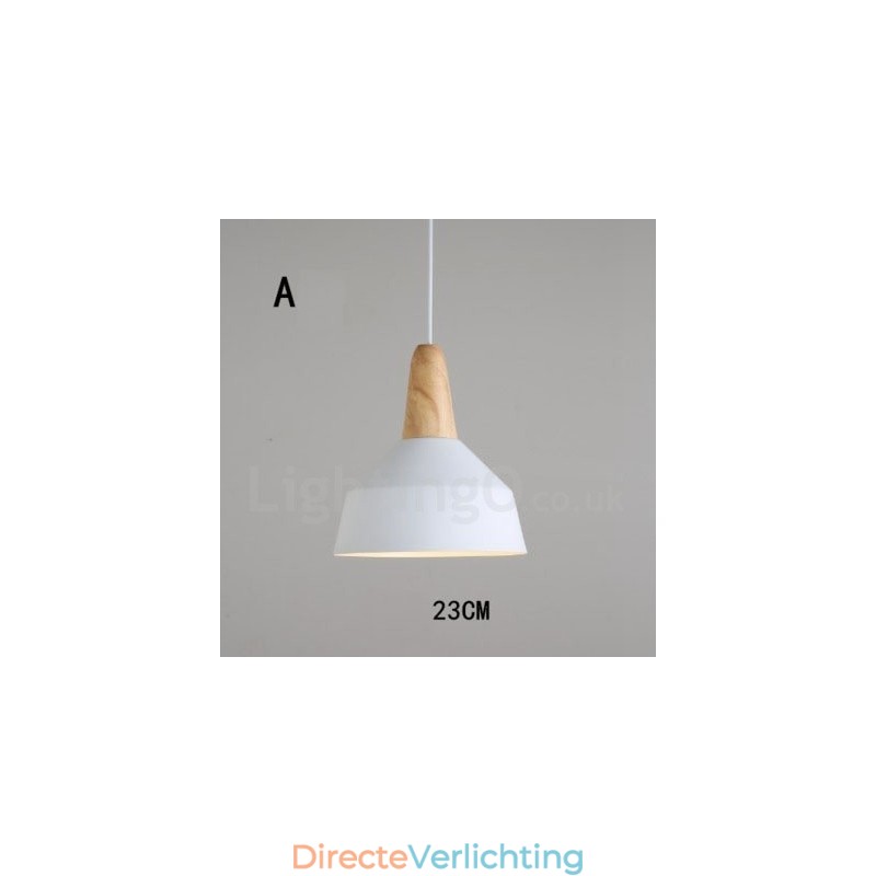 Moderne eigentijdse houten metalen multi-kleuren hanglamp