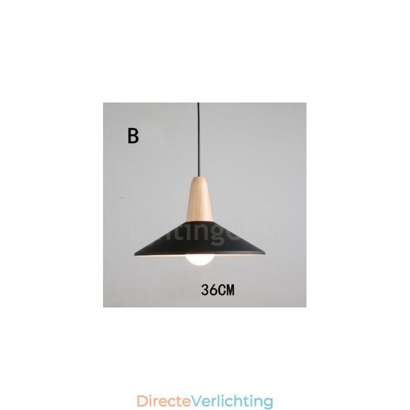 Moderne eigentijdse houten metalen multi-kleuren hanglamp