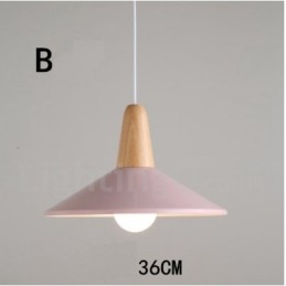 Moderne eigentijdse houten metalen multi-kleuren hanglamp