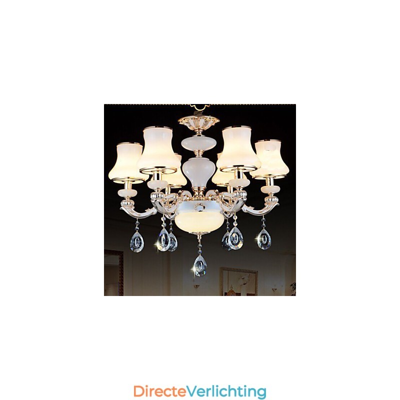 De luxe Natural Jade hanglamp van de Europese kristallen hanglamp