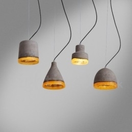 Moderne, eigentijdse betonnen hanglamp met 1 licht