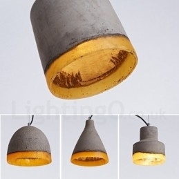 Moderne, eigentijdse betonnen hanglamp met 1 licht