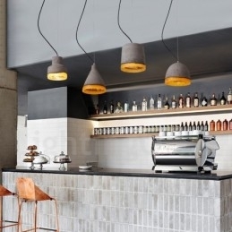 Moderne, eigentijdse betonnen hanglamp met 1 licht
