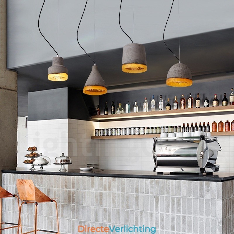 Moderne, eigentijdse betonnen hanglamp met 1 licht