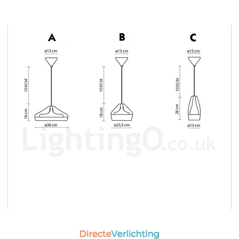 Moderne, eigentijdse, veelkleurige hanglamp