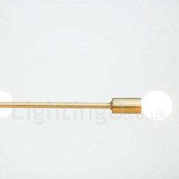 Moderne eigentijdse koperen kroonluchter met 5 lampen