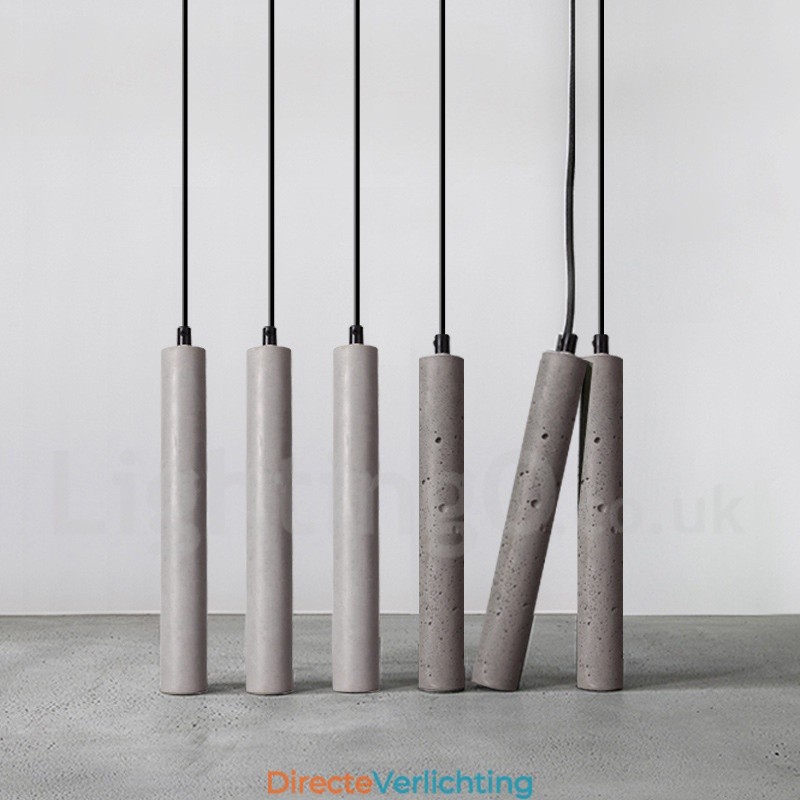 Moderne, eigentijdse betonnen hanglamp met 1 lichtpunt