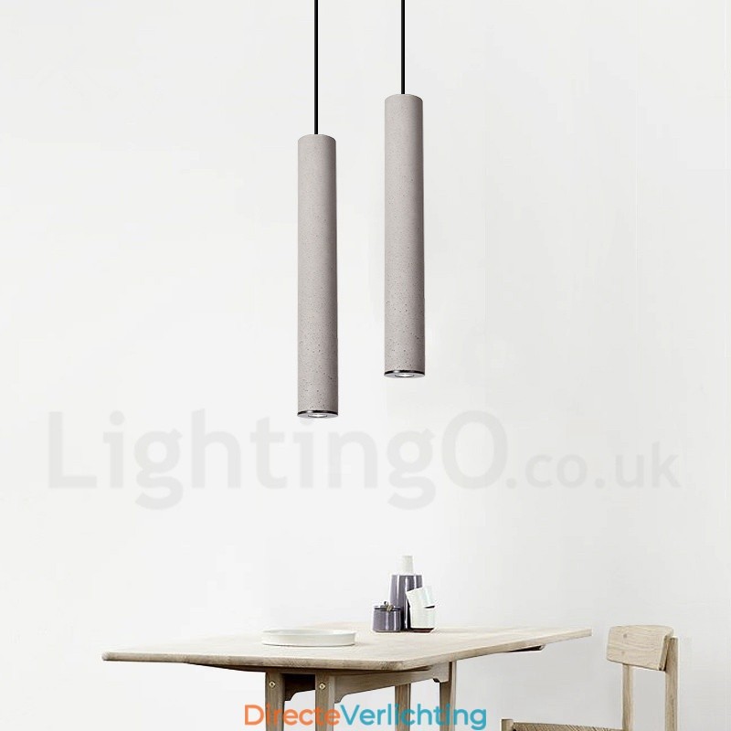 Moderne, eigentijdse betonnen hanglamp met 1 lichtpunt