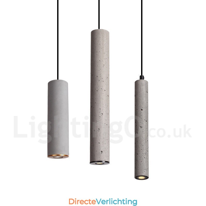 Moderne, eigentijdse betonnen hanglamp met 1 lichtpunt