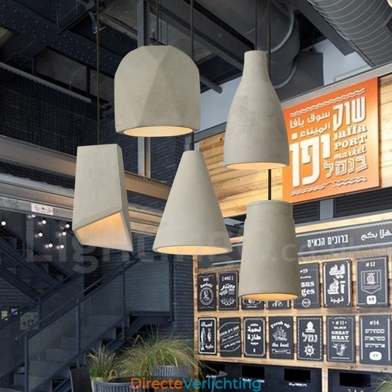 1-lichts betonnen hanglamp