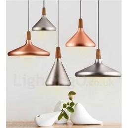 Moderne, eigentijdse metalen hanglamp met 1 licht
