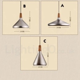 Moderne, eigentijdse metalen hanglamp met 1 licht
