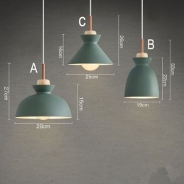 Moderne, eigentijdse metalen hanglamp in meerdere kleuren