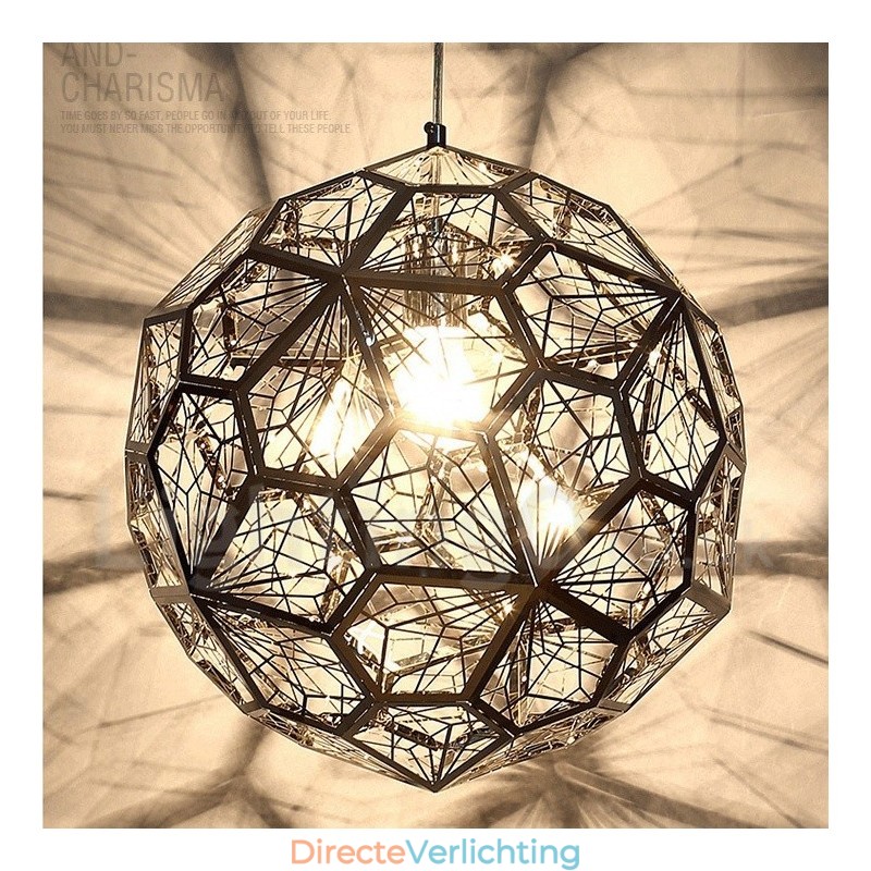 Moderne, eigentijdse hanglamp met 1 lichtbol