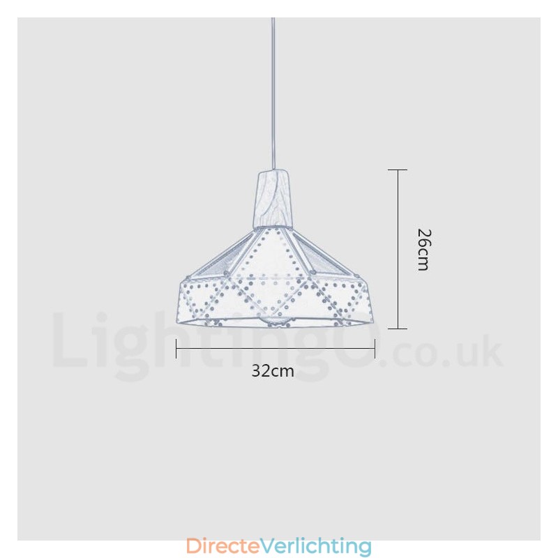 Enkele 1-lichts moderne, eigentijdse, veelkleurige hanglamp