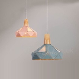 Enkele 1-lichts moderne, eigentijdse, veelkleurige hanglamp