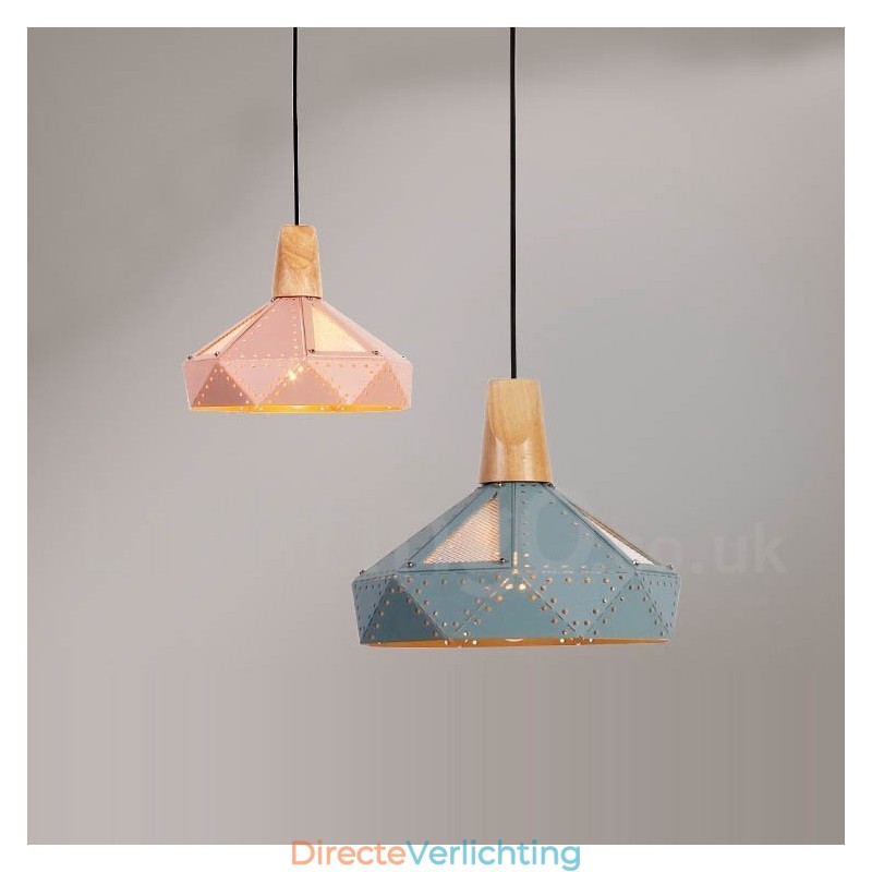 Enkele 1-lichts moderne, eigentijdse, veelkleurige hanglamp
