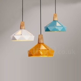 Enkele 1-lichts moderne, eigentijdse, veelkleurige hanglamp