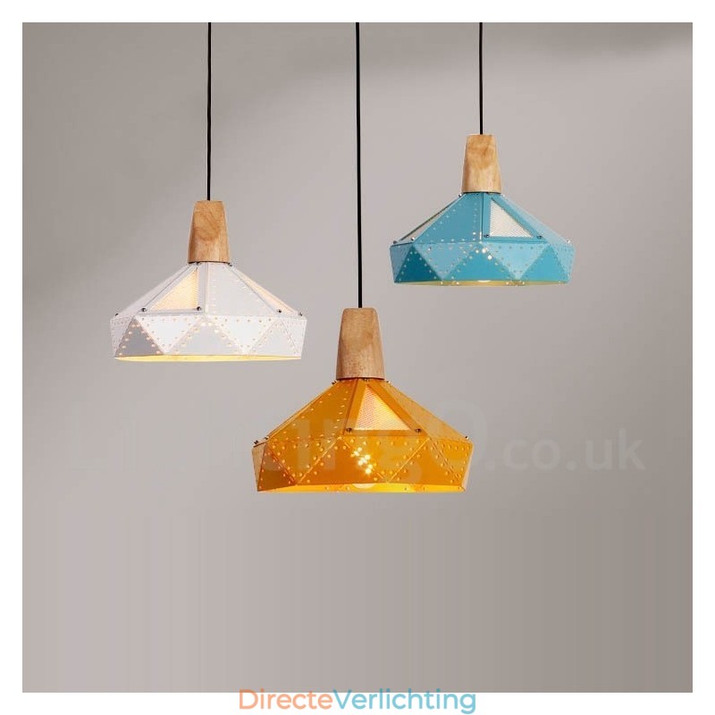 Enkele 1-lichts moderne, eigentijdse, veelkleurige hanglamp