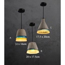 Vintage betonnen hanglamp