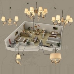 1 Licht Rustieke Lodge Vintage Hanglamp
