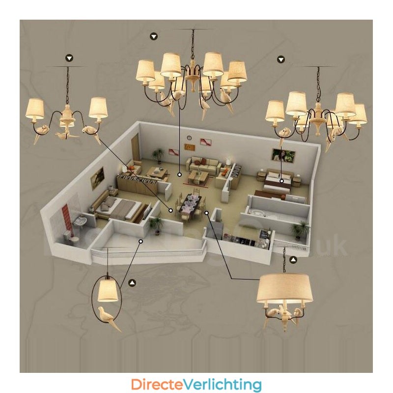 1 Licht Rustieke Lodge Vintage Hanglamp