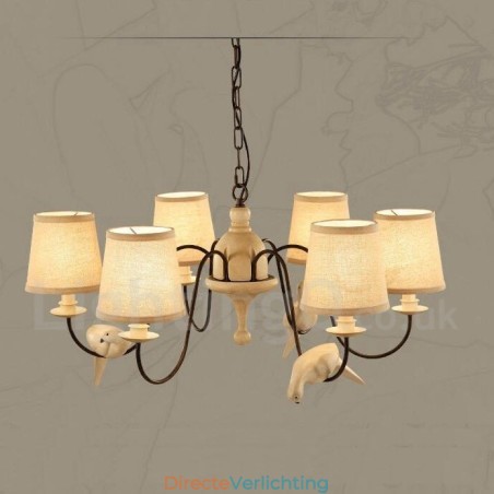 6-lichts rustieke lodge vintage hanglamp 6-lichts rustieke lodge vintage hanglamp