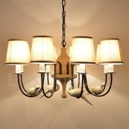 8-lichts rustieke lodge vintage hanglamp