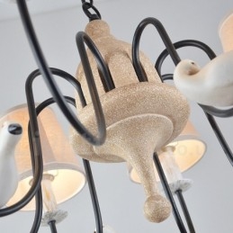 8-lichts rustieke lodge vintage hanglamp