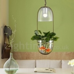 Rustieke Lodge Metalen Glazen Hanglamp