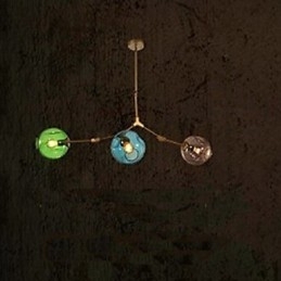 Kunstkleurige glazen bolhanger