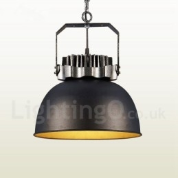 Zwarte vintage metalen hanglamp