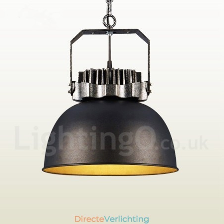 Zwarte vintage metalen hanglamp Zwarte vintage metalen hanglamp