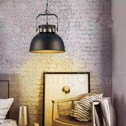 Zwarte vintage metalen hanglamp